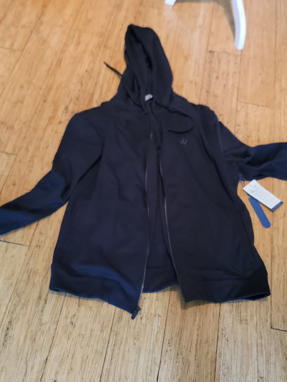 Willy Black Zip-Up Hooded Sweatshirt